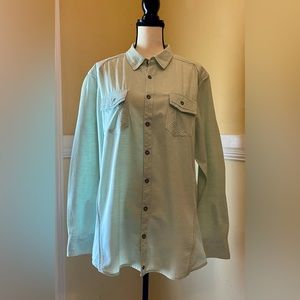 BUCKLE BLACK Tailored Fit Men’s Button Down Shirt; Light Green; XL; EUC.